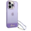 Guess GUHCP14XHGCOHU iPhone 14 Pro Max 6,7 fioletowy/purple hardcase Translucent Pearl Strap